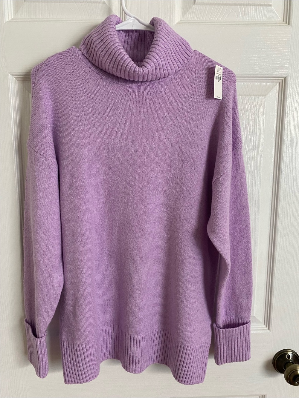 Old Navy Lilac Lavender Ribbed Turtleneck Sweater Size M NWT 💜